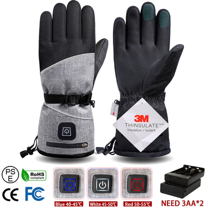 Winter Gloves 3M Cotton Heating Hand Warmer Electric Thermal Gloves Waterproof Snowboard Cycling Motorcycle Bicycle Ski Outdoor